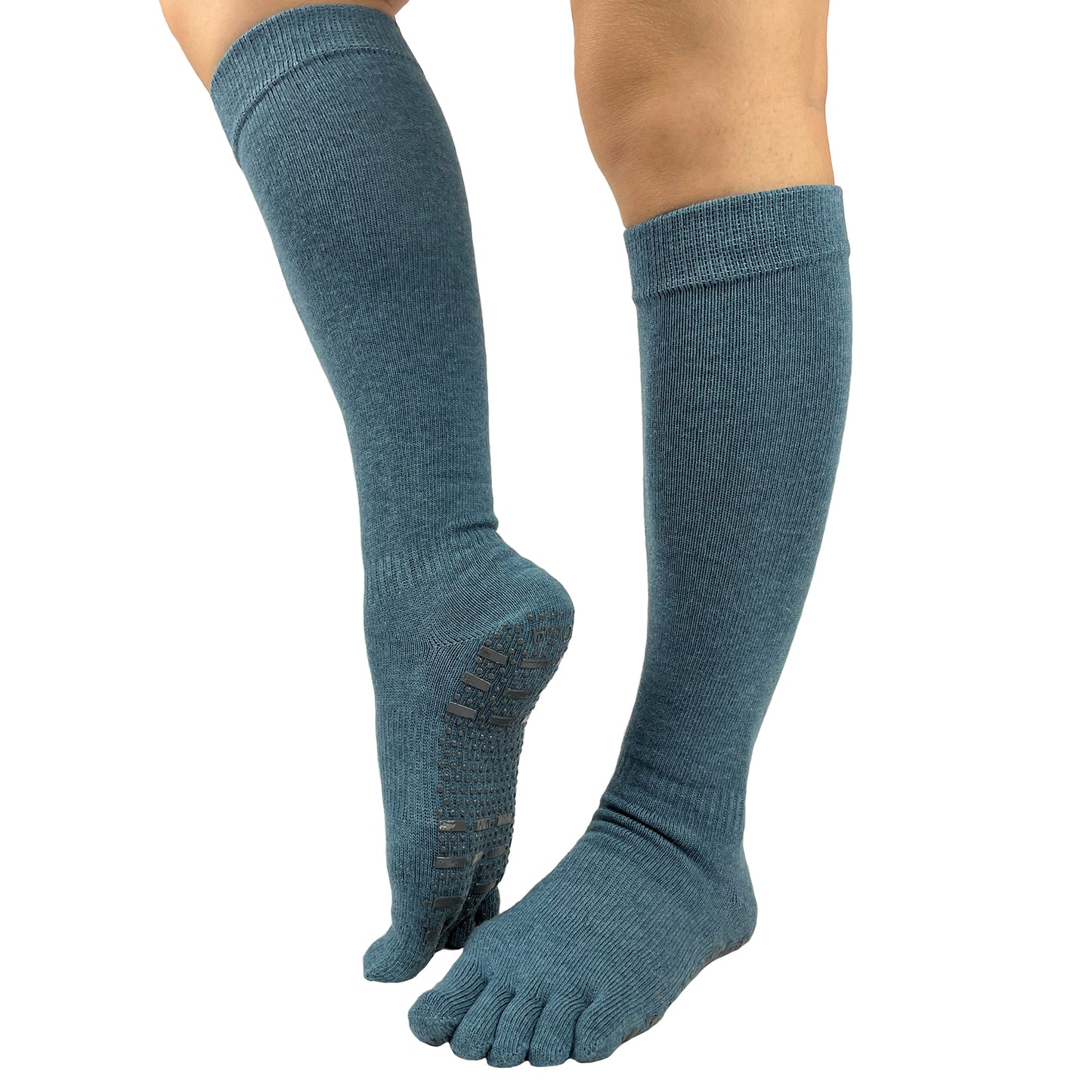 Women's Non Slip Knee Toe Socks with Grips for Yoga, Pilates, Barre and Ballet