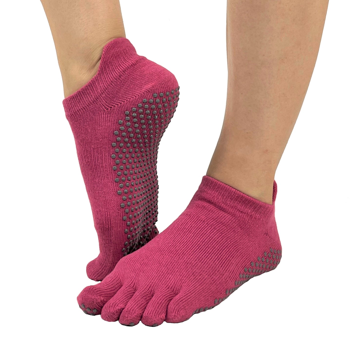 women's low rise full toe grip non-slip socks for Pilates, Barre, Yoga, Ballet